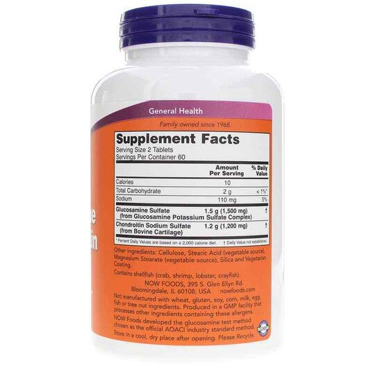 Glucosamine & Chondroitin Extra Strength, NOW